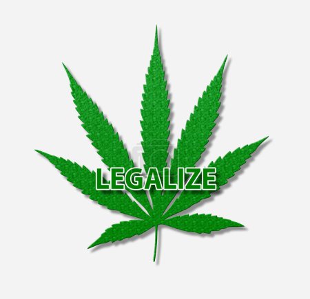 Foto de Legalizar la marihuana, ilustración colorida - Imagen libre de derechos