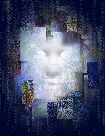 Photo for Mythical Face, conceptual abstract illustration - Royalty Free Image