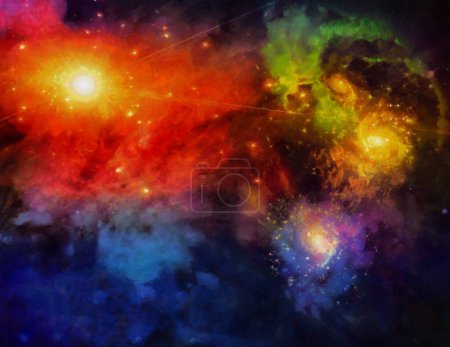 Photo for Deep Space Painting, conceptual abstract illustration - Royalty Free Image