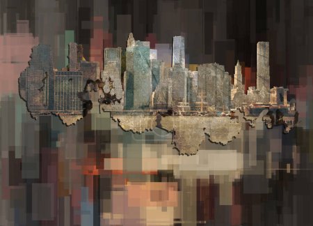 Photo for Manhattan, conceptual abstract illustration - Royalty Free Image