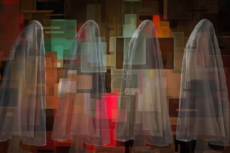 Photo for Ghostly figures, conceptual abstract illustration - Royalty Free Image
