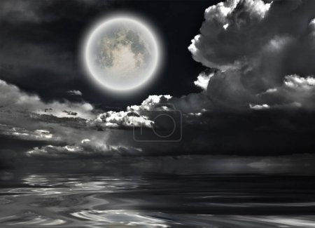 Photo for Bright Full Moon, conceptual abstract illustration - Royalty Free Image