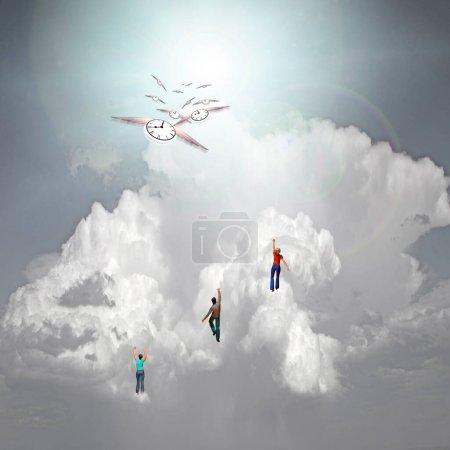 Photo for Climb to Success, conceptual abstract illustration - Royalty Free Image