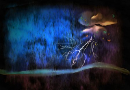 Téléchargez les photos : Storm, illustration abstraite conceptuelle - en image libre de droit