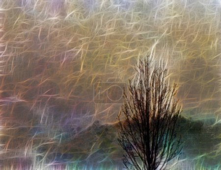 Photo for Impressionist autumn scene, conceptual abstract illustration - Royalty Free Image