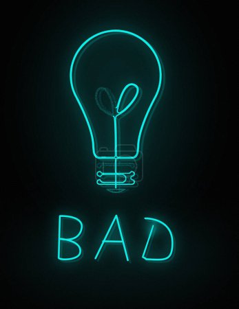 Photo for Bad Idea, colorful illustration - Royalty Free Image