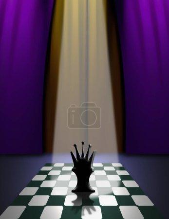 Téléchargez les photos : Concept abstrait illustration du roi des échecs - en image libre de droit