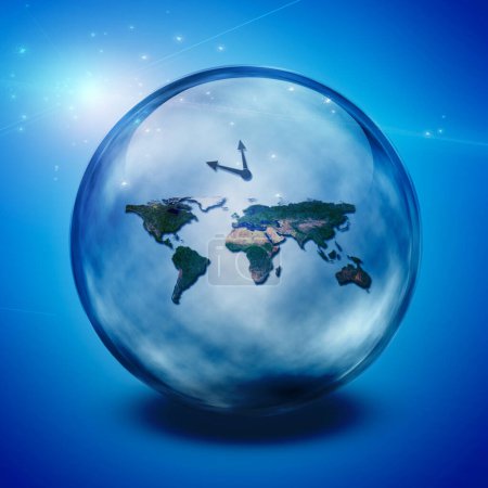 Photo for World in crystal ball, colorful picture - Royalty Free Image