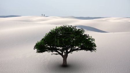 Foto de Oasis de árbol verde, ilustración colorida - Imagen libre de derechos