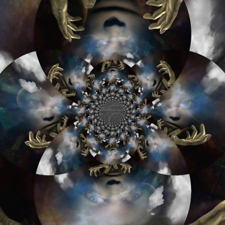 Foto de Rostros místicos, ilustración abstracta conceptual - Imagen libre de derechos