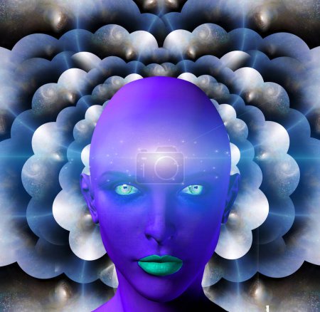 Foto de Mujer alienígena, ilustración abstracta conceptual - Imagen libre de derechos