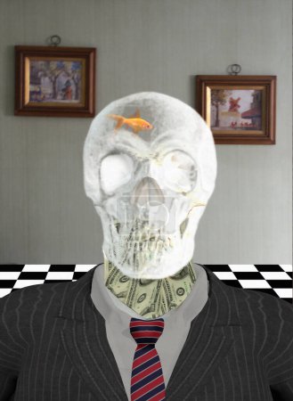 Téléchargez les photos : Crâne de cristal, illustration abstraite conceptuelle - en image libre de droit