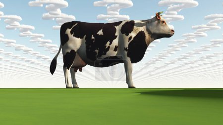 Téléchargez les photos : Vache dans le champ, image colorée - en image libre de droit
