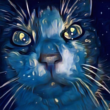 Foto de Ojos de gato, ilustración abstracta conceptual - Imagen libre de derechos