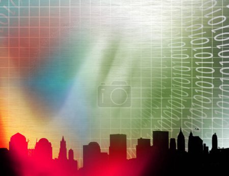 Photo for Binary City, colorful image - Royalty Free Image
