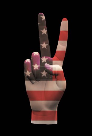 Photo for Composite image concept illustration of USA Peace Sign - Royalty Free Image