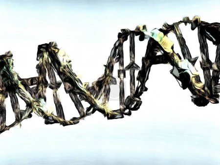 Téléchargez les photos : Chaîne ADN, image colorée - en image libre de droit