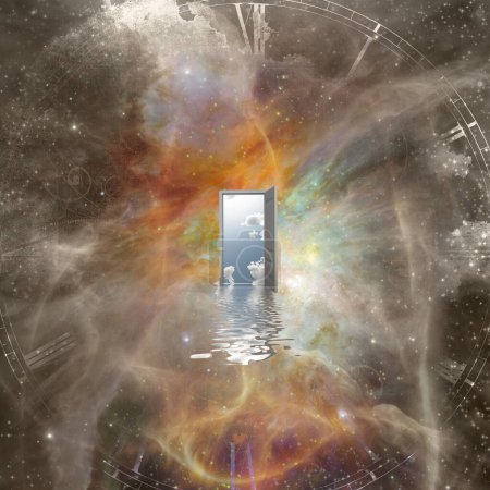 Photo for Open door, conceptual abstract illustration - Royalty Free Image