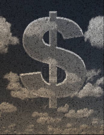 Foto de Nube en forma de signo de dólar - Imagen libre de derechos