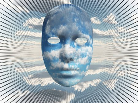 Photo for Face in Clouds, conceptual abstract illustration - Royalty Free Image