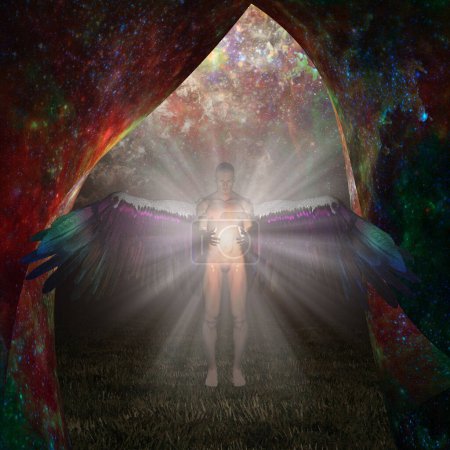 Téléchargez les photos : Angel Being, illustration abstraite conceptuelle - en image libre de droit