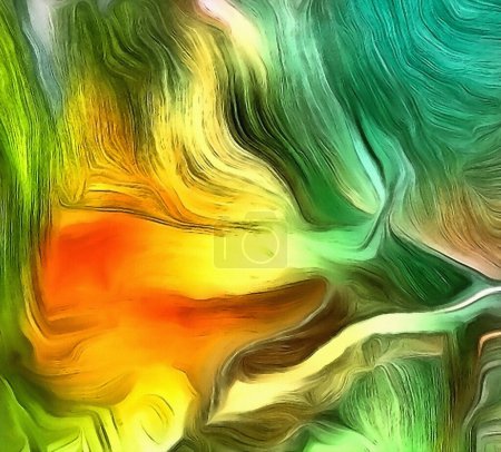 Foto de Líneas fluidas de movimiento de color, ilustración abstracta conceptual - Imagen libre de derechos