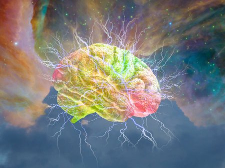 Photo for Psychedelic mind, conceptual abstract illustration - Royalty Free Image