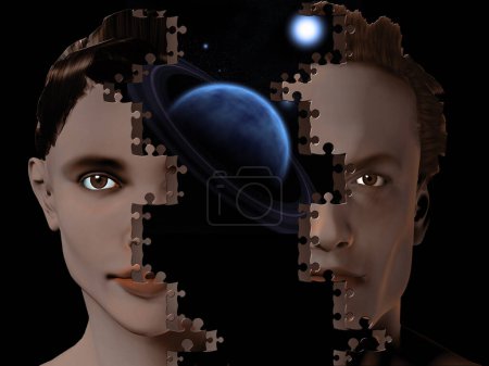 Photo for Man and woman puzzle - Royalty Free Image