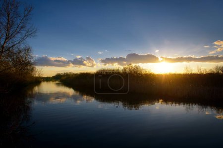 Photo for Beautiful sunset over the lake - Royalty Free Image