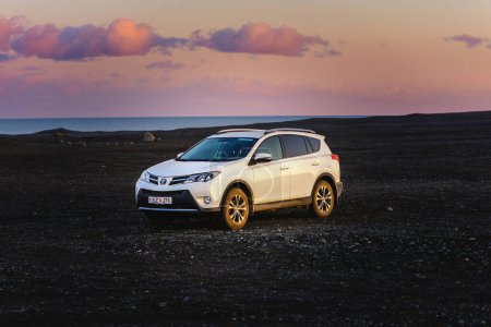 Photo for VIK, ICELAND - MAY 08, 2015. Toyota RAV4 four wheel drive SUV for unpaved roads - Royalty Free Image