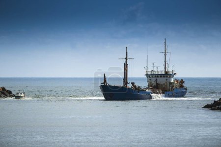 Photo for Industrial boat on the sea - Royalty Free Image