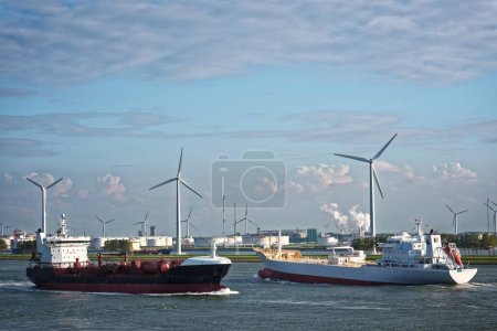 Photo for Large oil ships in canal - Royalty Free Image
