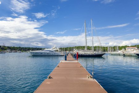 Photo for Beautiful white yachts on lake - Royalty Free Image