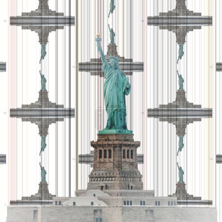 Foto de Vista inferior de la famosa Estatua de la Libertad, EE.UU. - Imagen libre de derechos