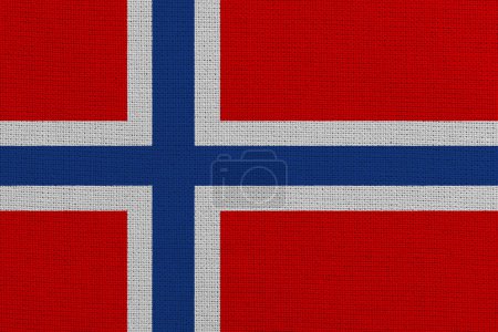 Photo for Norway fabric flag background texture - Royalty Free Image