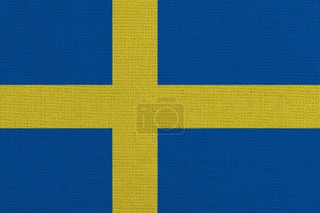 Foto de Suecia tela bandera fondo - Imagen libre de derechos