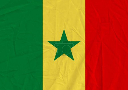 Téléchargez les photos : Sénégal drapeau grunge texture de fond - en image libre de droit