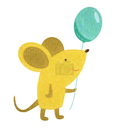 Téléchargez les photos : Set animaux - souris, illustration colorée - en image libre de droit