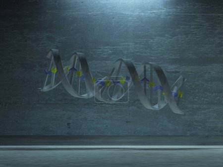 Téléchargez les photos : Particules d'ADN abstraites. Illustration numérique toile de fond - en image libre de droit
