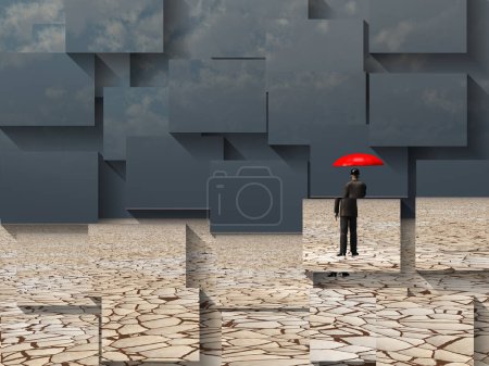 Photo for Awaiting storm, conceptual creative illustration - Royalty Free Image