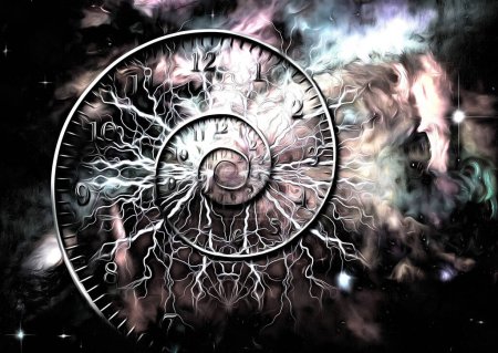 Photo for Spiral of time. abstract and futuristic 3d rendering artwork - Royalty Free Image