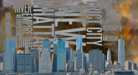 Téléchargez les photos : Paysage de New York, illustration 3D - en image libre de droit