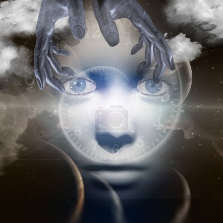 Photo for Face of God, conceptual creative illustration - Royalty Free Image