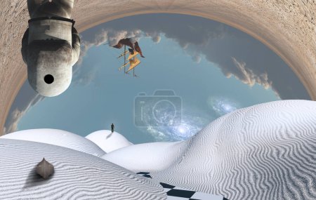 Photo for Visitor in surreal world - Royalty Free Image