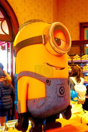 Photo for OSAKA, JAPAN - JAN 07, 2020 : Sign of 'MINION PARK', located in Universal Studios JAPAN, Osaka, Japan. Minions are famous character from Despicable Me animation. - Royalty Free Image