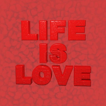 Téléchargez les photos : La vie est amour, illustration 3D - en image libre de droit