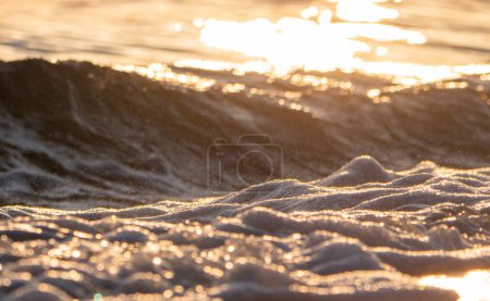 Photo for Beautiful wave splashes at beach. Nature, travel concept - Royalty Free Image