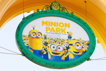 Photo for OSAKA, JAPAN - Feb 19, 2020 : The minion Park Sign was introduced on the Universal Studios JAPAN - Royalty Free Image