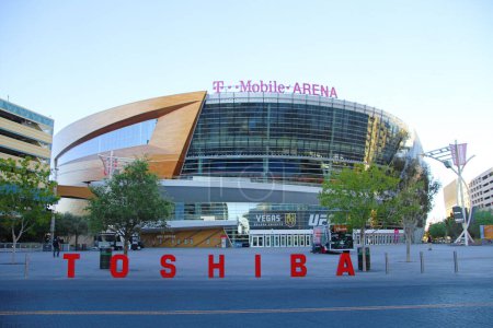 Téléchargez les photos : Exterior view of the T Mobile Arena in Las Vegas. - en image libre de droit