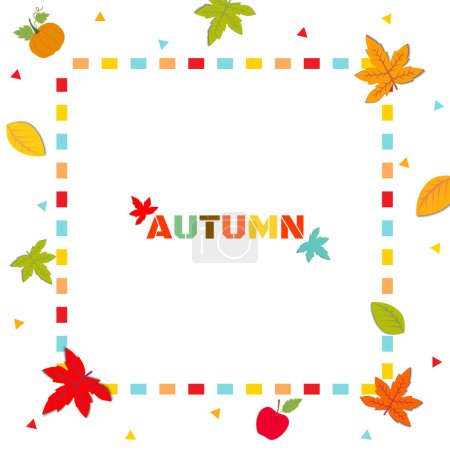Photo for Autumn sign on white background - Royalty Free Image